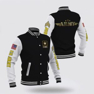Veteran Jacket, Army Veteran Jacket, Us Army Gift For Military Veteran Design 3D Design Custom Baseball Jacket