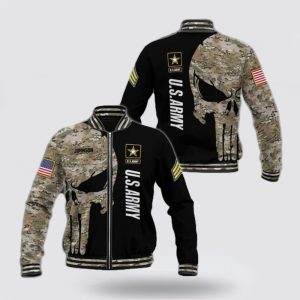 Veteran Jacket, Army Veteran Jacket, Us Army Skull Camo Military Gift Veteran Gift Baseball Jacket And Jogger