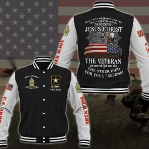 Veteran Jacket, Army Veteran Jacket, Us Army Veteran Military Logo Baseball Jacket Custom Jacket