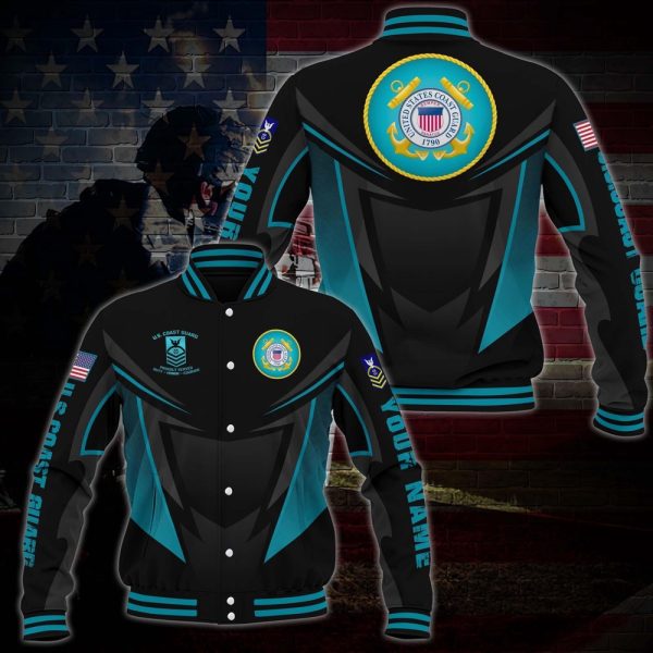 Veteran Jacket, Us Coast Guard Veteran Military Jacket Baseball Jacket Custom Shirt