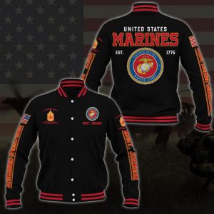 Veteran Jacket, Us Marine Corps Military Baseball…