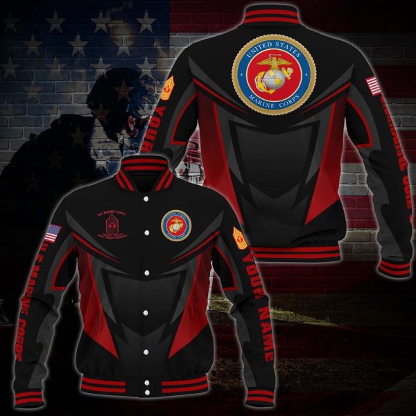 Veteran Jacket, Us Marine Corps Veteran Military Jacket Baseball Jacket Custom Shirt