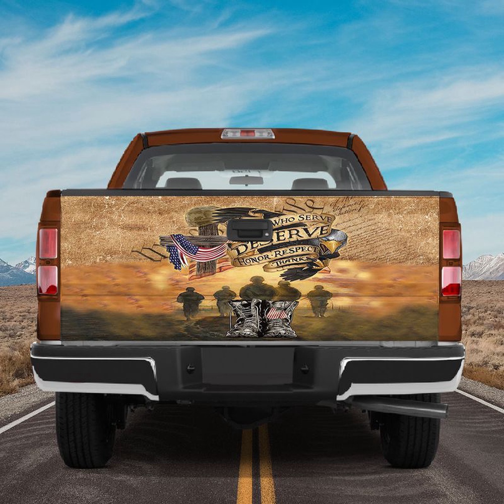 Veteran Tailgate Wrap, American Veteran We The People Tailgate Wrap For Trucks Tailgate Decals American Patriot