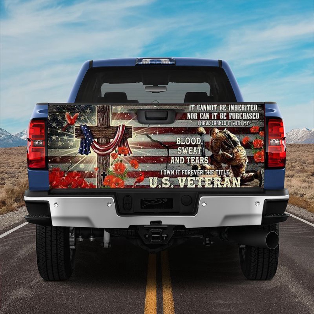 Veteran Tailgate Wrap, Forever The Title U.s.veteran Truck Tailgate Wrap Soldier Gift Idea