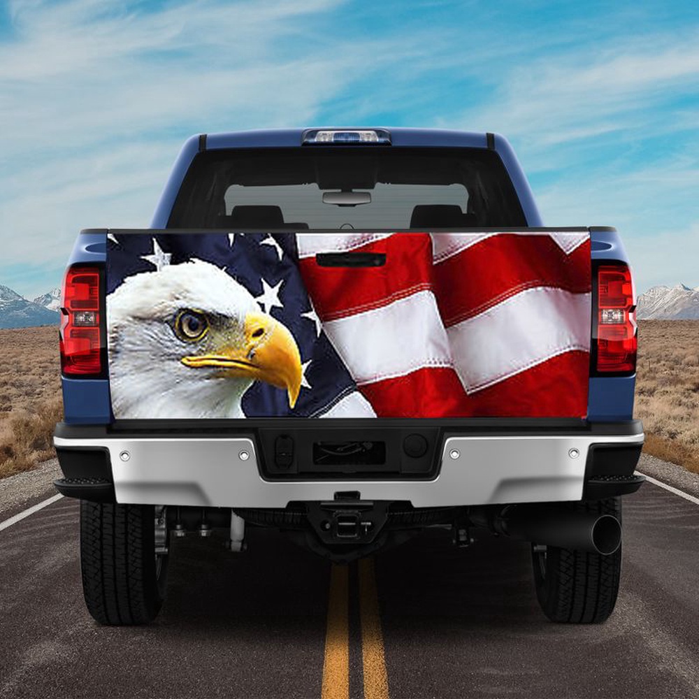 Veteran Tailgate Wrap, Heading Bird Truck Taligate Decal Independence Day Gif Fathers Gift Idea