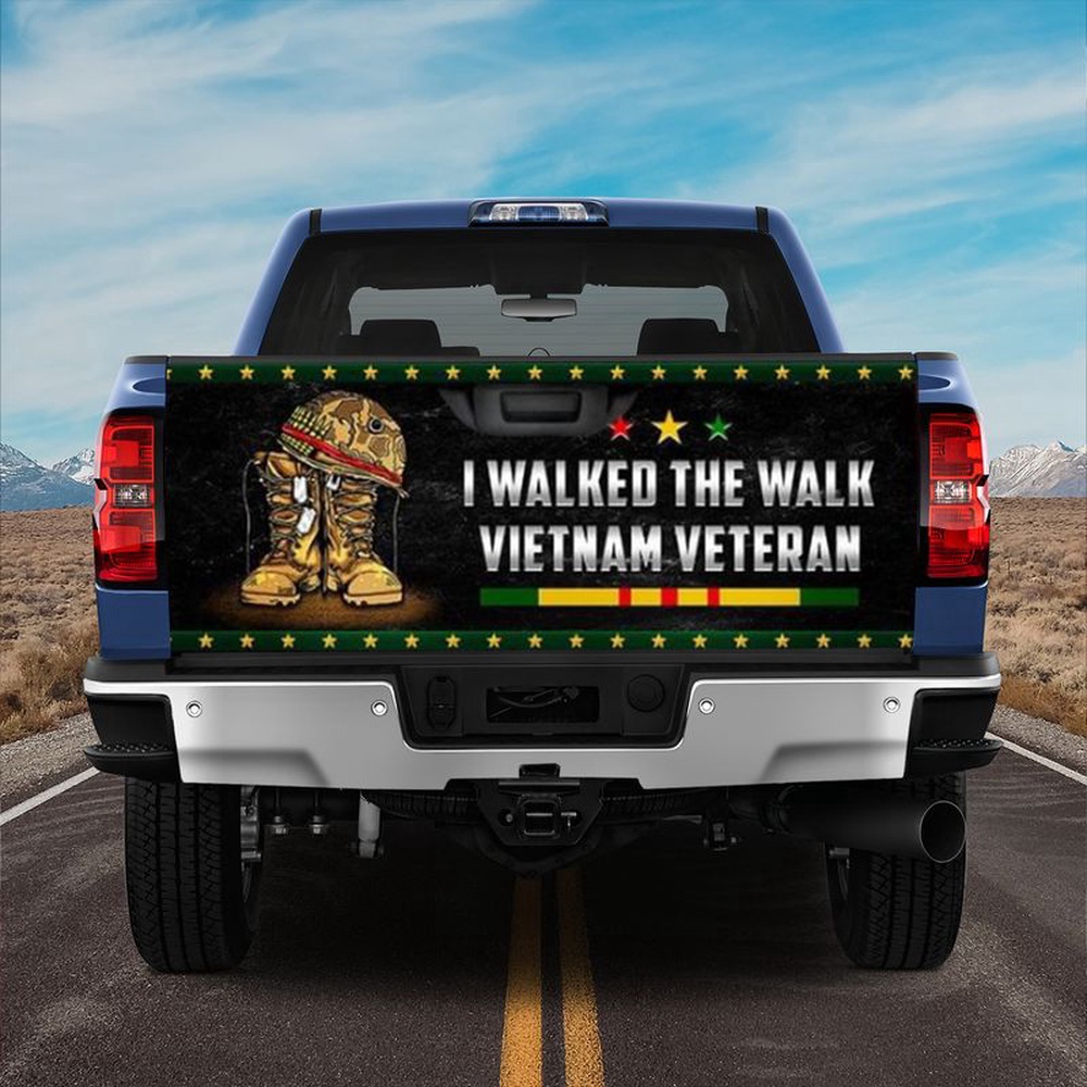 Veteran Tailgate Wrap, I Walked The Walk Vietnam Vetern Truck Tailgate Decal Army Vetern Flag Veteran Tailgate Wrap, I Walked The Walk Vietnam Vetern Truck Tailgate Decal Army Vetern Flag