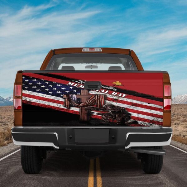 Veteran Tailgate Wrap, Truck Tailgate Wrap American Veteran Honor The Fallen Memorial Day American Flag Tailgate Wrap