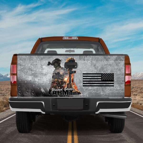 Veteran Tailgate Wrap, Truck Tailgate Wrap Us Army Veteran Truck Decal Graphics American Flag Tailgate Wrap