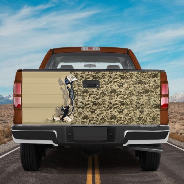 Veteran Tailgate Wrap, Truck Tailgate Wrap Veteran Honor The Fallen Tailgate Wraps For Pickup Truck Sticker Graphic