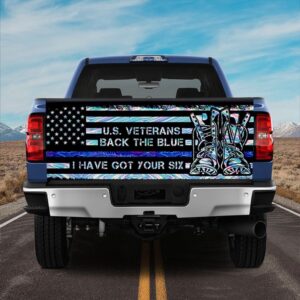 Veteran Tailgate Wrap U.s. Vet3ran Back The Blue Truck Tailgate Decal Sticker Wrap Family Gift Back The Blue 1 qsyruj.jpg