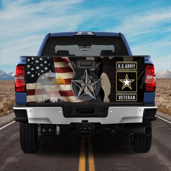 Veteran Tailgate Wrap, U.s Army Vetern Truck Tailgate Decal Military Vetern Nice Gift