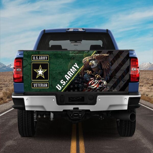 Veteran Tailgate Wrap, United States Army Vetran Truck Tailgate Decal Soldier Printed Gift