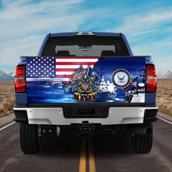 Veteran Tailgate Wrap, United States Navy Truck Tailgate Decal Vetean Recognition Decor Decal Car