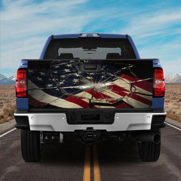 Veteran Tailgate Wrap, United States Truck Tailgate Decal Sticker Wrap Soldier Patriotic Day Gift