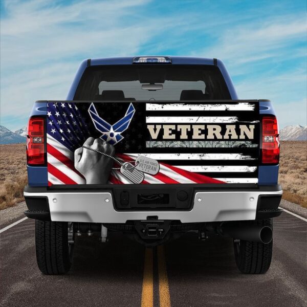 Veteran Tailgate Wrap, United States Vet3ran Truck Tailgate Decal American Us Vet3ran Gift Family Gift