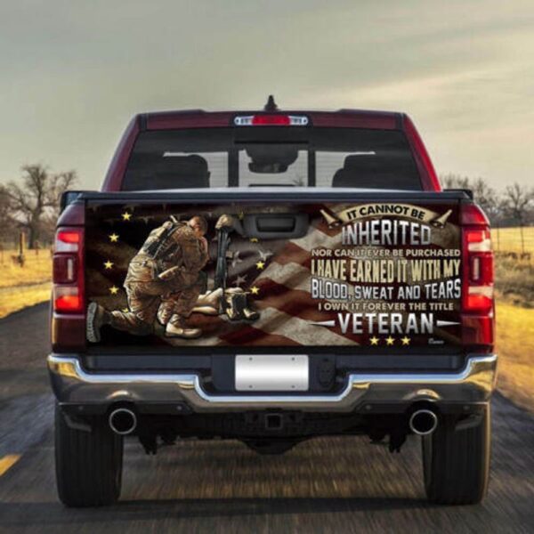 Veteran Tailgate Wrap, United States Veteran American Tailgate Wrap Decal Remembrance Day Decor Freedom Day Gift Idea