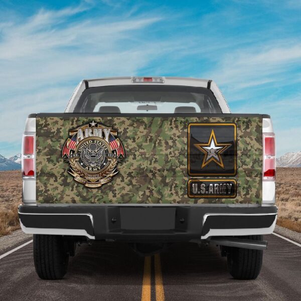 Veteran Tailgate Wrap, Us Army Symbols Tailgate Wrap United States Army Tailgate Wrap Camo Pattern Background Wrap Car Decor