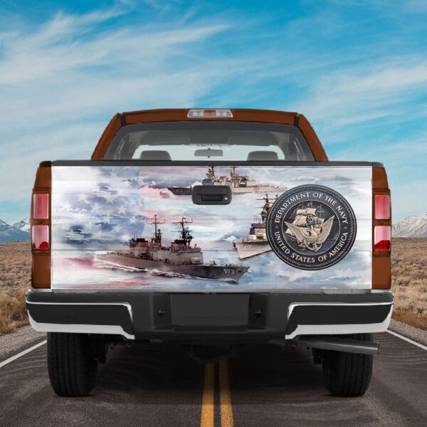Veteran Tailgate Wrap, Us Navy Veteran Truck Tailgate Wrap Decal American Flag Tailgate Sticker Car Decorations