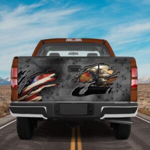 Veteran Tailgate Wrap Veteran American Flag Tailgate Wrap Poppy Flower Remembrance Day American Graphic Wraps 1 zfb2go.jpg