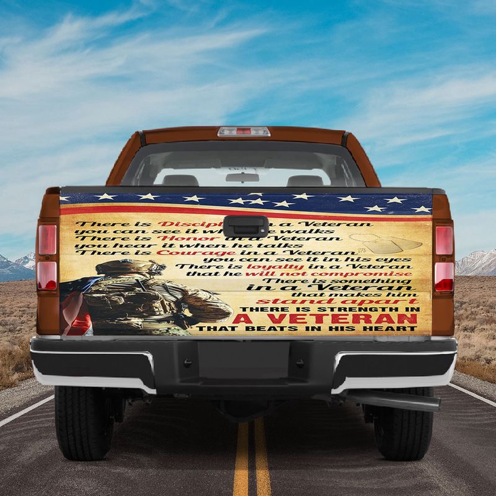 Veteran Tailgate Wrap, Veteran Truck Tailgate Decals American Honor Veteran Tailgate Decals For Trucks Graphic Wrap