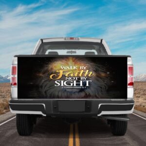 Veteran Tailgate Wrap Walk By Faith Not By Sight Tailgate Wrap Lion Face Tailgate Wrap Lion Star Cover Car Decoration 1 bugk8e.jpg