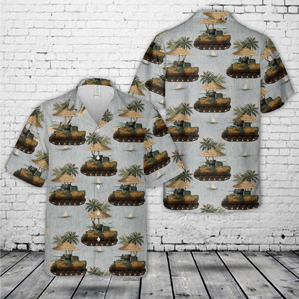 Air Force Aloha Shirt, M113A1 ACAV of the US Air Force in Vietnam Hawaiian Shirt