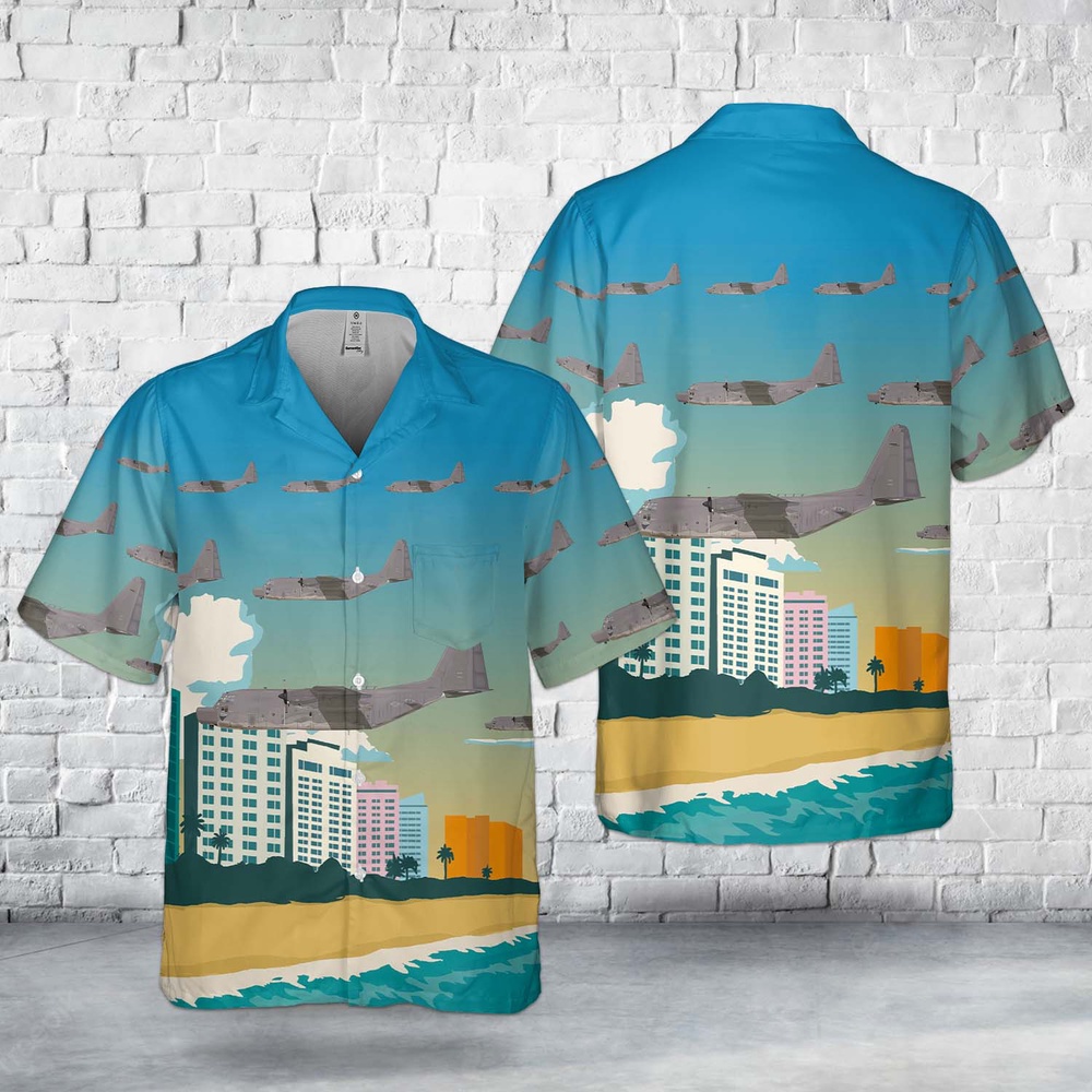 Air Force Aloha Shirt, USAF 15th Special Operations Squadron MC-130H Combat Talon II Pocket Hawaiian Shirt Air Force Aloha Shirt, USAF 15th Special Operations Squadron MC-130H Combat Talon II Pocket Hawaiian Shirt