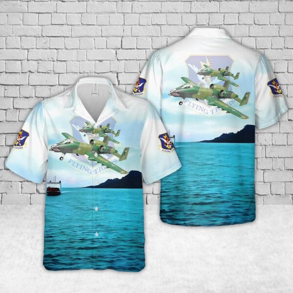 Air Force Aloha Shirt, US Air Force 23rd TFW A-10A Flying Tigers Hawaiian Shirts