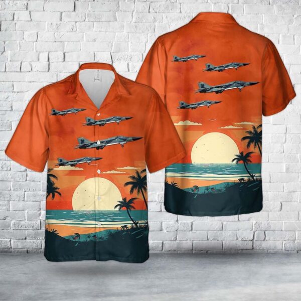 Air Force Aloha Shirt, US Air Force 380th Bombardment Wing (Medium), 528th Bombardment Squadron FB-111A; 69-6510 Hawaiian Shirt
