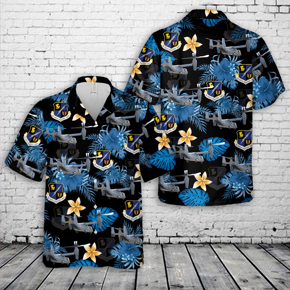 Air Force Aloha Shirt, US Air Force 752nd Special Operations Group CV-22 Osprey Hawaiian Shirt Air Force Aloha Shirt, US Air Force 752nd Special Operations Group CV-22 Osprey Hawaiian Shirt