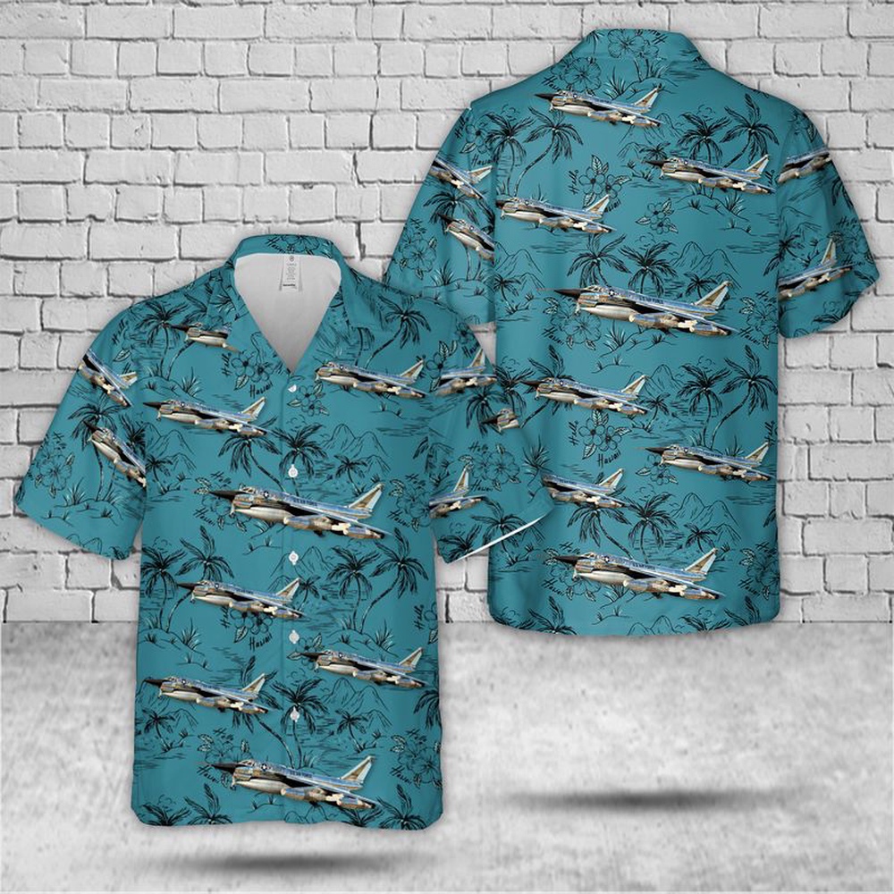 Air Force Aloha Shirt, US Air Force B-58A Hustler (AF Serial No. 59-2458), The Cowtown Hustler Hawaiian Shirt