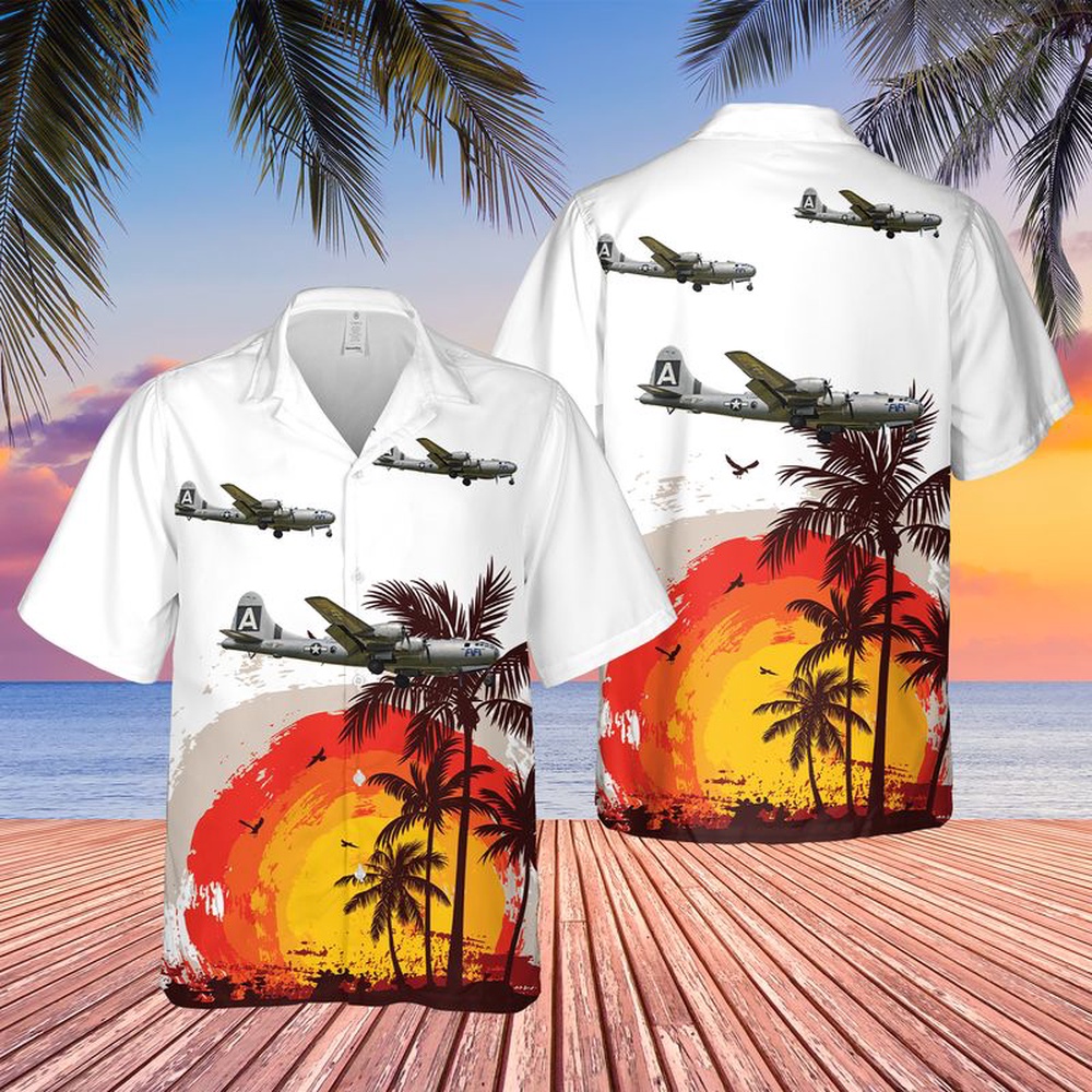 Air Force Aloha Shirt, US Air Force Boeing B-29 Superfortress A FIFI (NX529B) Hawaiian Shirt Air Force Aloha Shirt, US Air Force Boeing B-29 Superfortress A FIFI (NX529B) Hawaiian Shirt