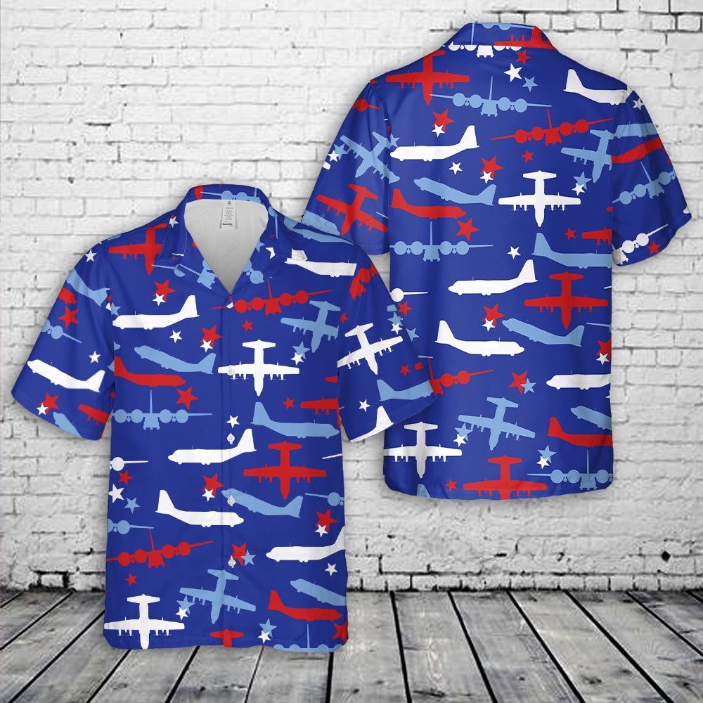 Air Force Aloha Shirt, US Air Force C-130 Hercules, 4th of July Seamless Hawaiian Shirt Air Force Aloha Shirt, US Air Force C-130 Hercules, 4th of July Seamless Hawaiian Shirt