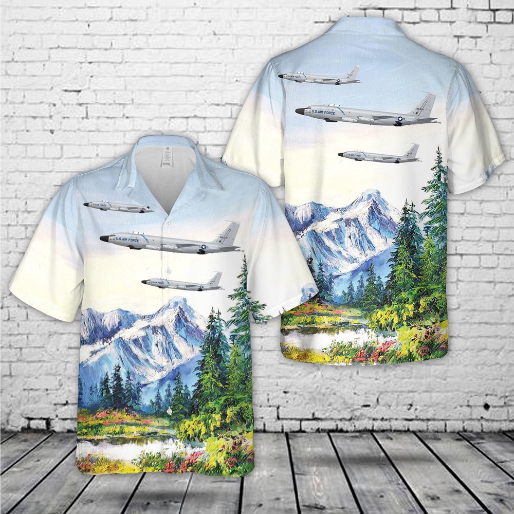 Air Force Aloha Shirt, US Air Force KC-135T Cobra Jaw Hawaiian Shirt Air Force Aloha Shirt, US Air Force KC-135T Cobra Jaw Hawaiian Shirt