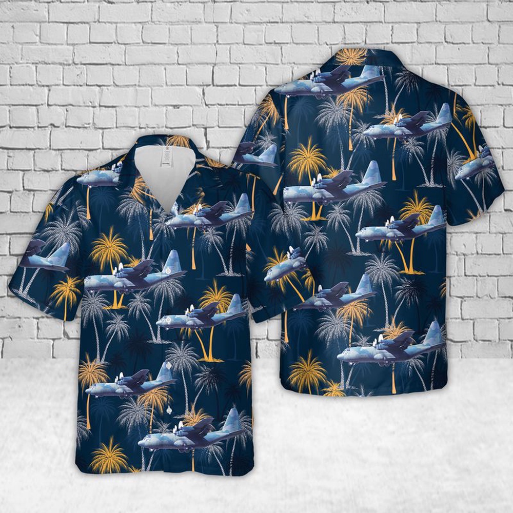 Air Force Aloha Shirt, US Air Force Lockheed C-130B Hercules Hawaiian Shirt Air Force Aloha Shirt, US Air Force Lockheed C-130B Hercules Hawaiian Shirt
