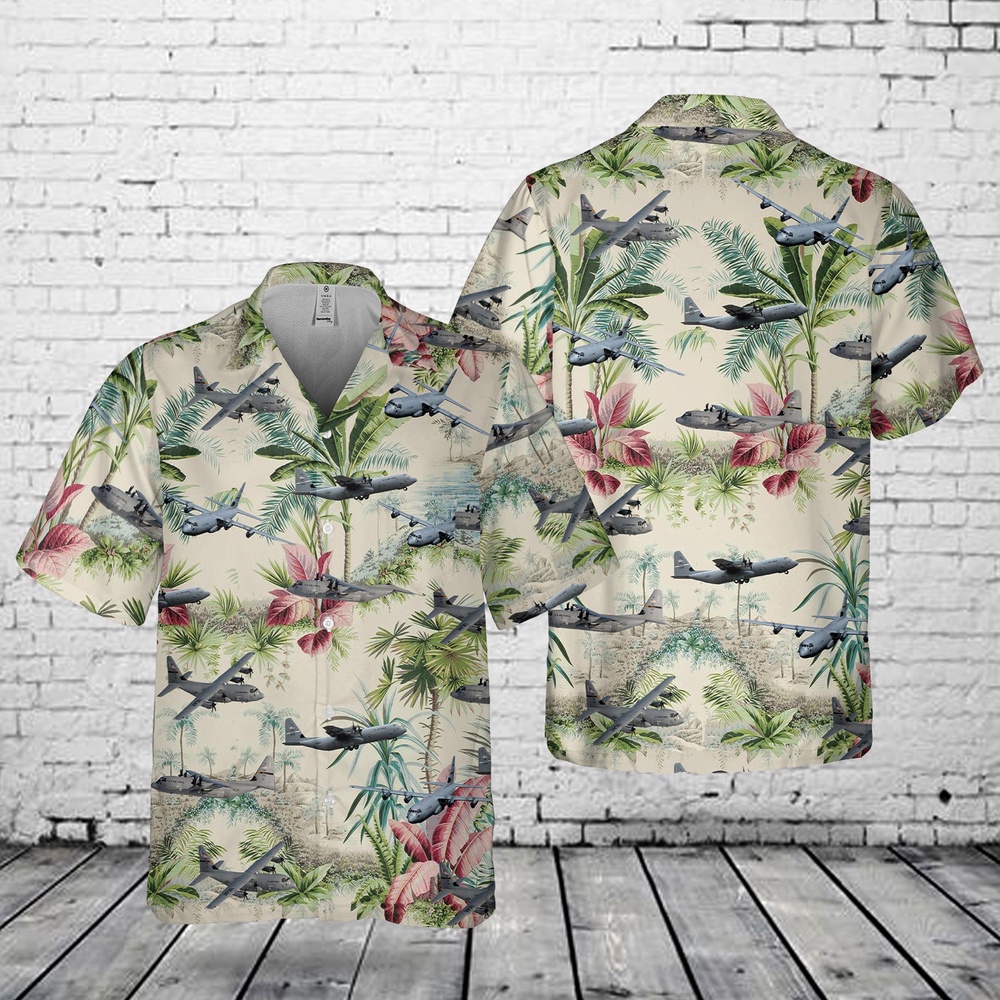 Air Force Aloha Shirt, US Air Force Lockheed C-130 Hercules Pocket Hawaiian Shirt Air Force Aloha Shirt, US Air Force Lockheed C-130 Hercules Pocket Hawaiian Shirt