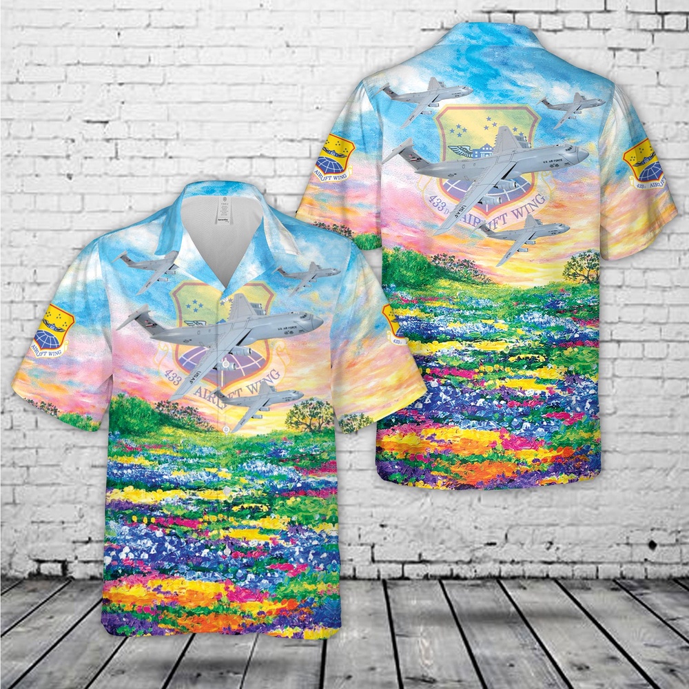 Air Force Aloha Shirt, US Air Force Lockheed Martin C-5A Galaxy, 433rd Airlift Wing Hawaiian Shirt Air Force Aloha Shirt, US Air Force Lockheed Martin C-5A Galaxy, 433rd Airlift Wing Hawaiian Shirt