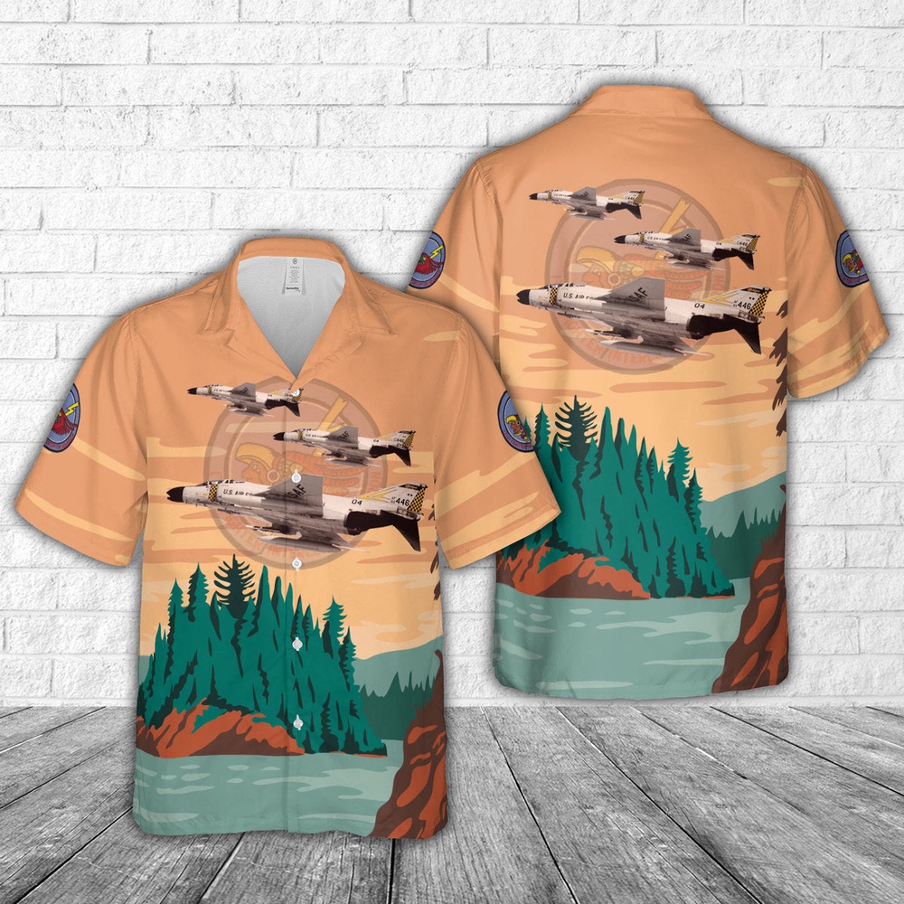 Air Force Aloha Shirt, US Air Force Michigan Air National Guard 171st Fighter-Interceptor Squadron F-4C Phantom II Hawaiian Shirt Air Force Aloha Shirt, US Air Force Michigan Air National Guard 171st Fighter-Interceptor Squadron F-4C Phantom II Hawaiian Shirt