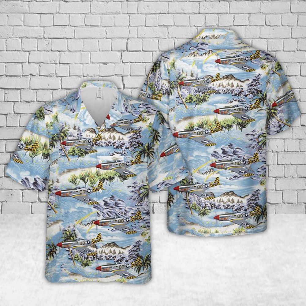 Air Force Aloha Shirt, US Air Force North American P-51D Mustang Boo-Man Choo Hawaiian Shirt Air Force Aloha Shirt, US Air Force North American P-51D Mustang Boo-Man Choo Hawaiian Shirt