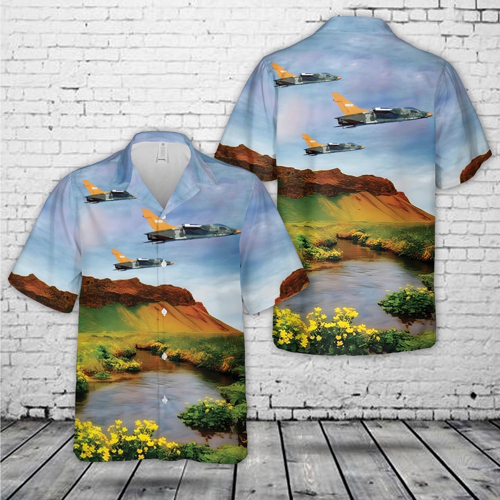 Air Force Aloha Shirt, US Air Force North American QF-100D Super Sabre target drone (sn 56-3109) Hawaiian Shirt Air Force Aloha Shirt, US Air Force North American QF-100D Super Sabre target drone (sn 56-3109) Hawaiian Shirt