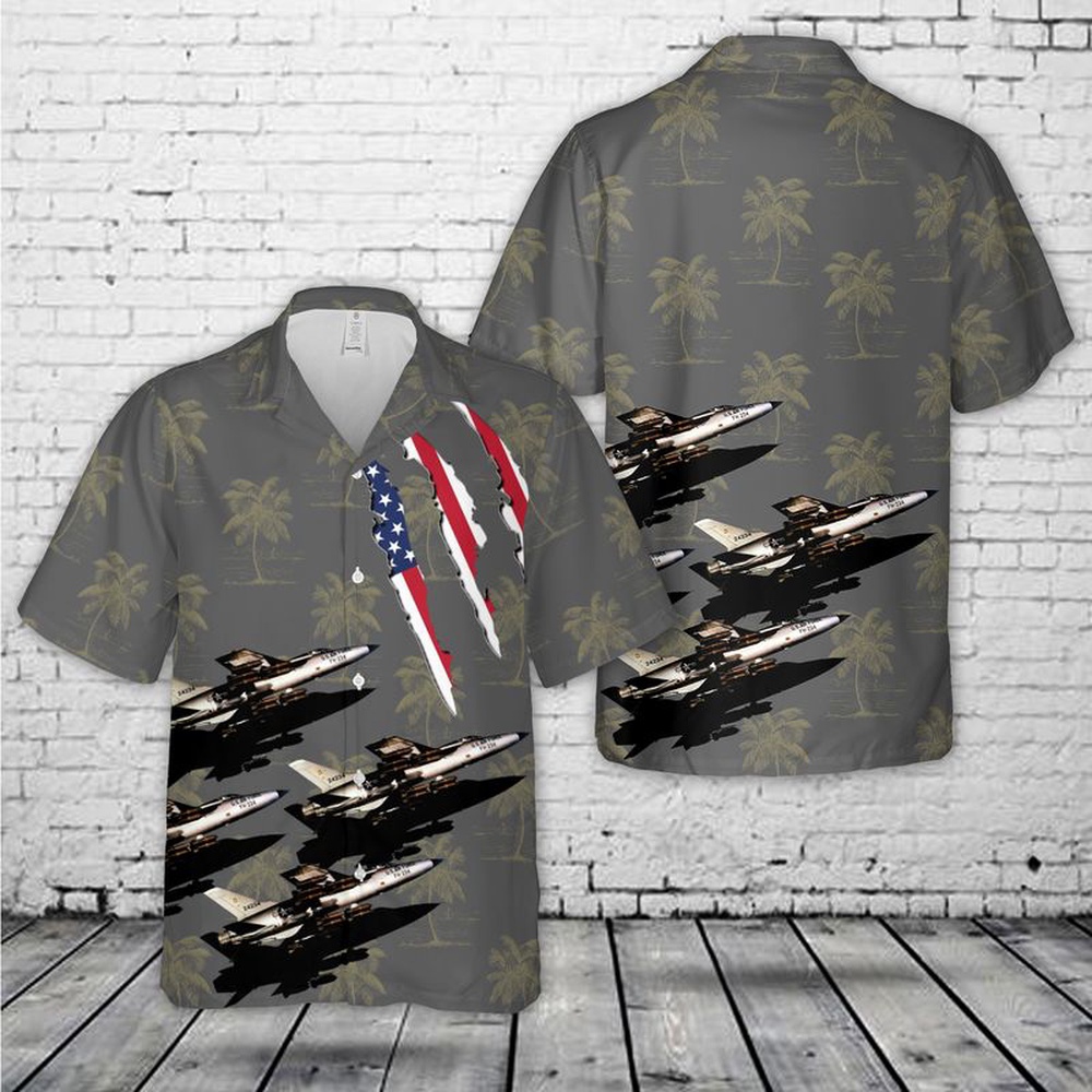 Air Force Aloha Shirt, US Air Force Republic F-105D-30-RE Thunderchief (SN 62-4234) Hawaiian Shirt Air Force Aloha Shirt, US Air Force Republic F-105D-30-RE Thunderchief (SN 62-4234) Hawaiian Shirt