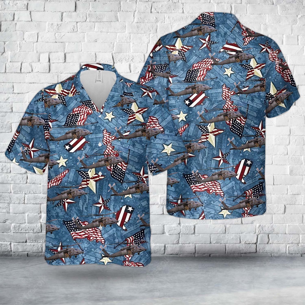 Air Force Aloha Shirt, US Air Force Sikorsky HH-60 Pave Hawk, 4th Of July Hawaiian Shirt