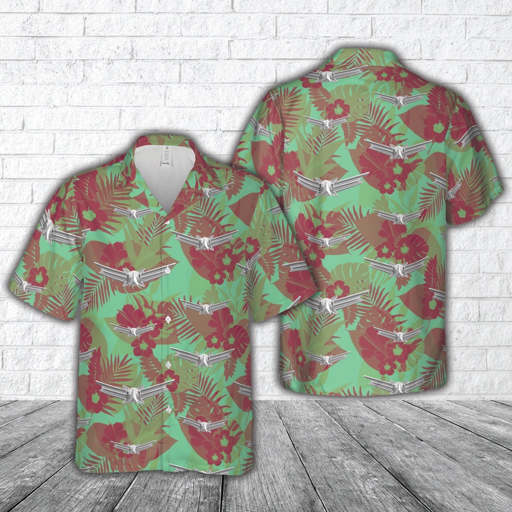 Air Force Aloha Shirt, US Air Force basic space operations badge Hawaiian Shirt