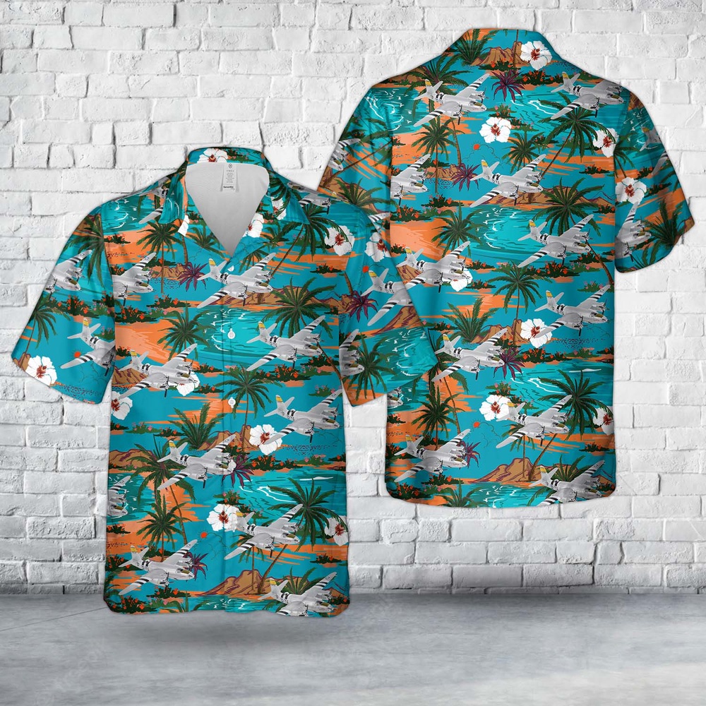 Air Force Aloha Shirt, US Air Forces Martin B-26 Marauder Perkatory II 386th Bomb Group, 555th Bomb Squadron WW2 Hawaiian Shirt Air Force Aloha Shirt, US Air Forces Martin B-26 Marauder Perkatory II 386th Bomb Group, 555th Bomb Squadron WW2 Hawaiian Shirt