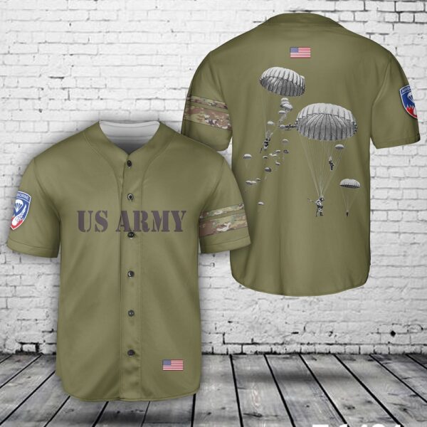Army Jersey, US Army Paratroopers 187th Infantry Parachute Baseball Jersey