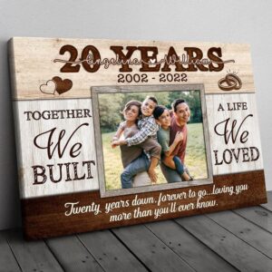 Canvas Prints Valentine’s Day, Personalized 20th Anniversary…