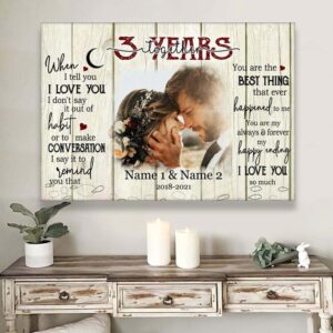 Canvas Prints Valentine’s Day, Personalized 3rd Anniversary…