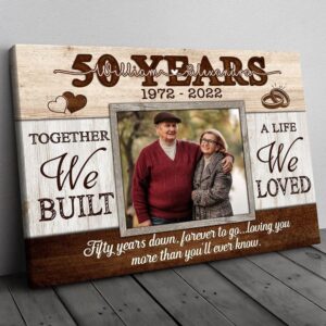 Canvas Prints Valentine’s Day, Personalized 50th Anniversary…