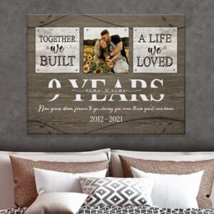 Canvas Prints Valentine’s Day, Personalized 9th Anniversary…