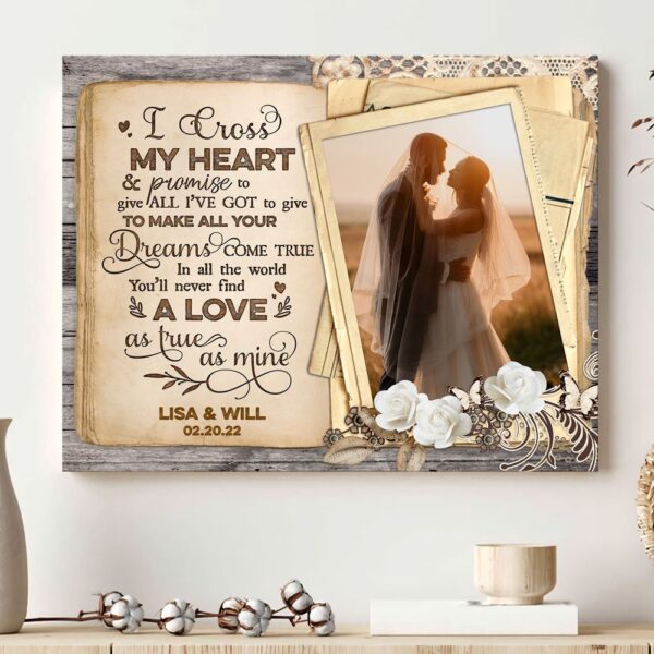Canvas Prints Valentine’s Day, Personalized Anniversary Couple Make Your Dreams Come True Canvas, Couple Lovers Wall Art